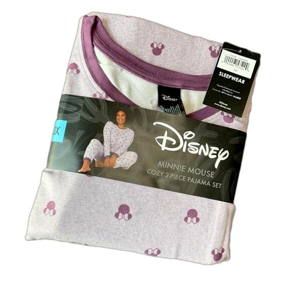 Disney Women's Pajamas Minnie Mouse 2 piece Purple Set Size 3X NWT - Picture 1 of 6